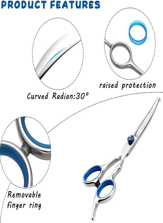 DreamAug “6.5”Curved Dog Grooming Scissors with Safety Round Tips – Professional Pet Hair Cutting Shears for Dogs & Cats, Stainless Steel Pet Grooming Tool for Home & Salon Use - Image 3